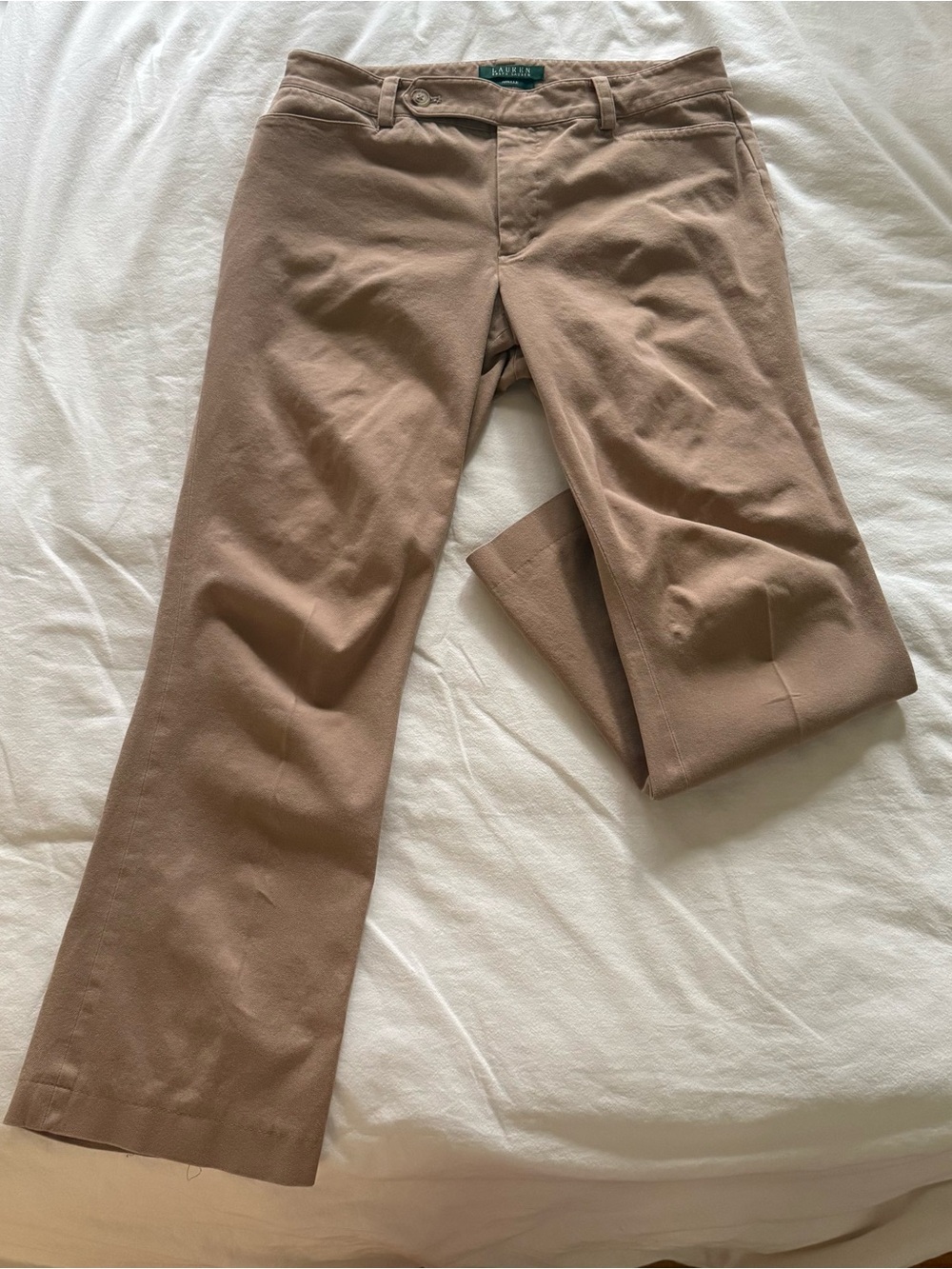 Ralph Lauren Brown/Tan Casual Chino Cropped Pants